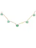 4.57ct Diamond Emerald 14K Gold Heart Stationed Necklace sold by Wish Fine Jewelry