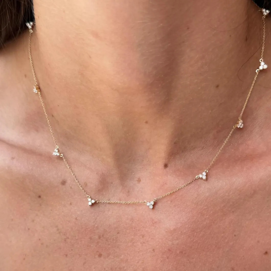 1.13ct Diamond 14K Gold Stationed Necklace sold by Wish Fine Jewelry product image thumbnail 2