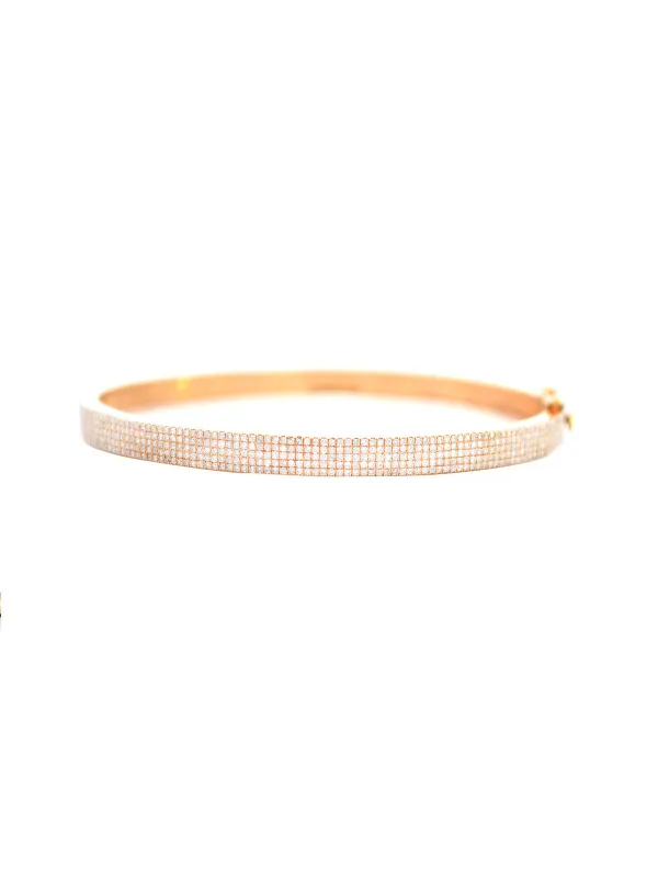 1.20ct Diamond 14K Gold Pave Bangle Bracelet sold by Wish Fine Jewelry