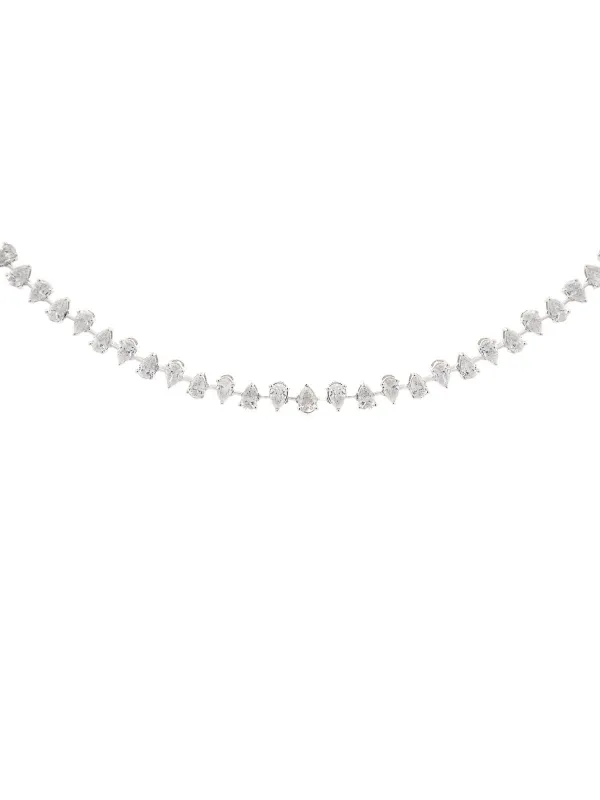 10.51ct Diamond 14K Gold Pear Cut Link Tennis Necklace sold by Wish Fine Jewelry