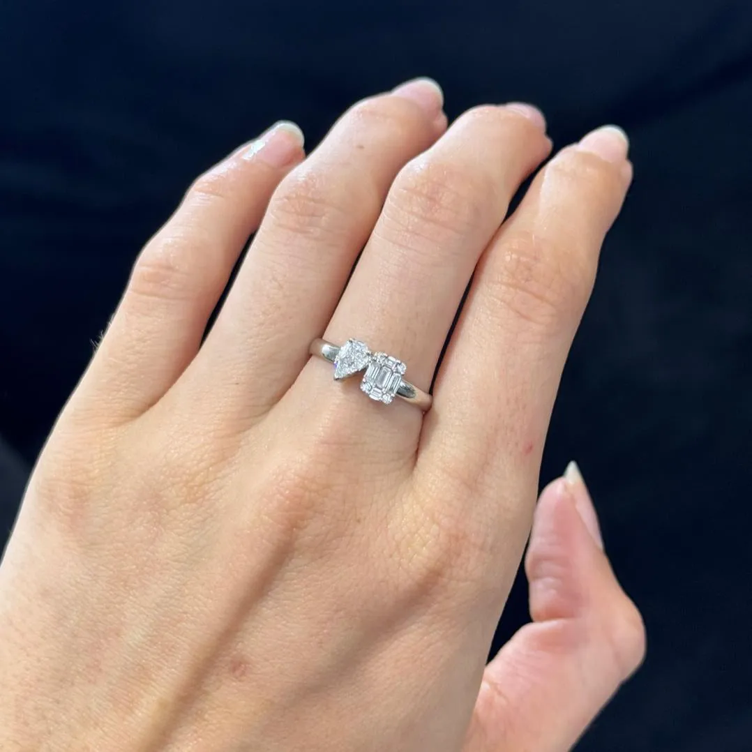 0.32ct Diamond 18K Gold Cluster Ring sold by Wish Fine Jewelry product image thumbnail 2