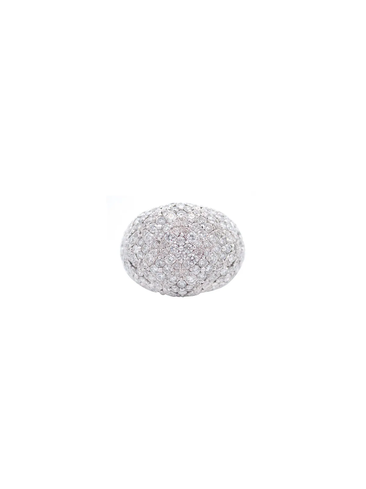 3.45ct Diamond 18K Gold Pave Dome Ring sold by Wish Fine Jewelry