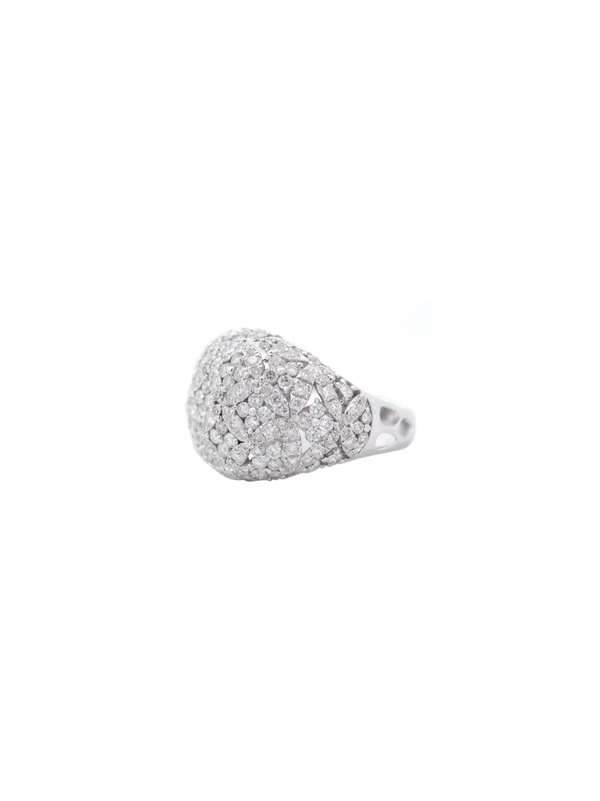 3.45ct Diamond 18K Gold Pave Dome Ring sold by Wish Fine Jewelry product image thumbnail 2