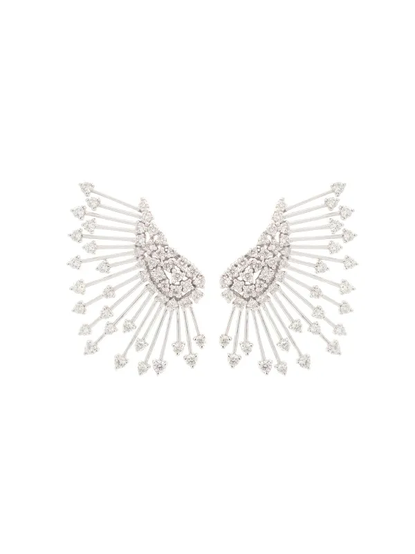 2.46ct Diamond 18K Gold Cluster Earrings sold by Wish Fine Jewelry