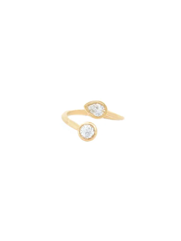 0.80ct Diamond 14K Gold Bypass Ring sold by Wish Fine Jewelry