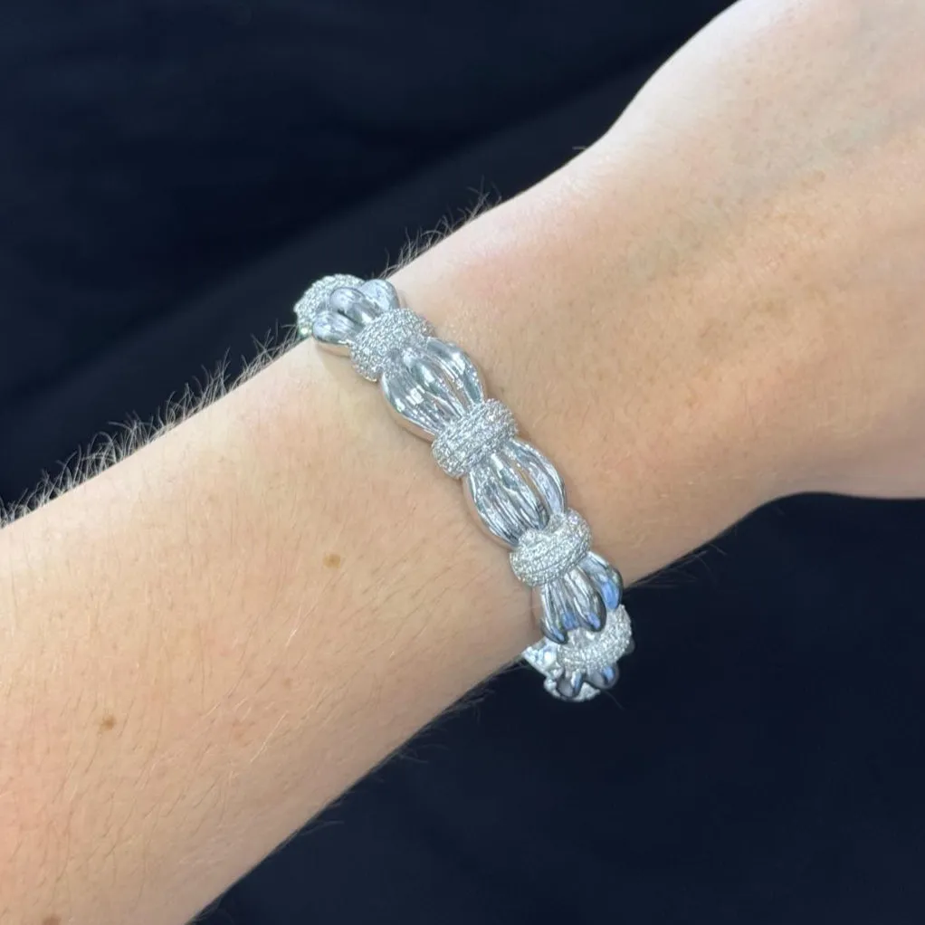 2.30ct Diamond 14K Gold Bangle Bracelet sold by Wish Fine Jewelry product image thumbnail 4