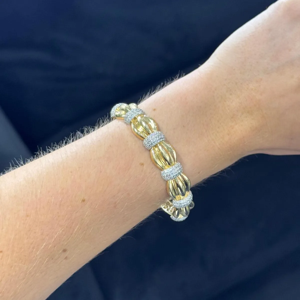 2.30ct Diamond 14K Gold Bangle Bracelet sold by Wish Fine Jewelry product image thumbnail 3