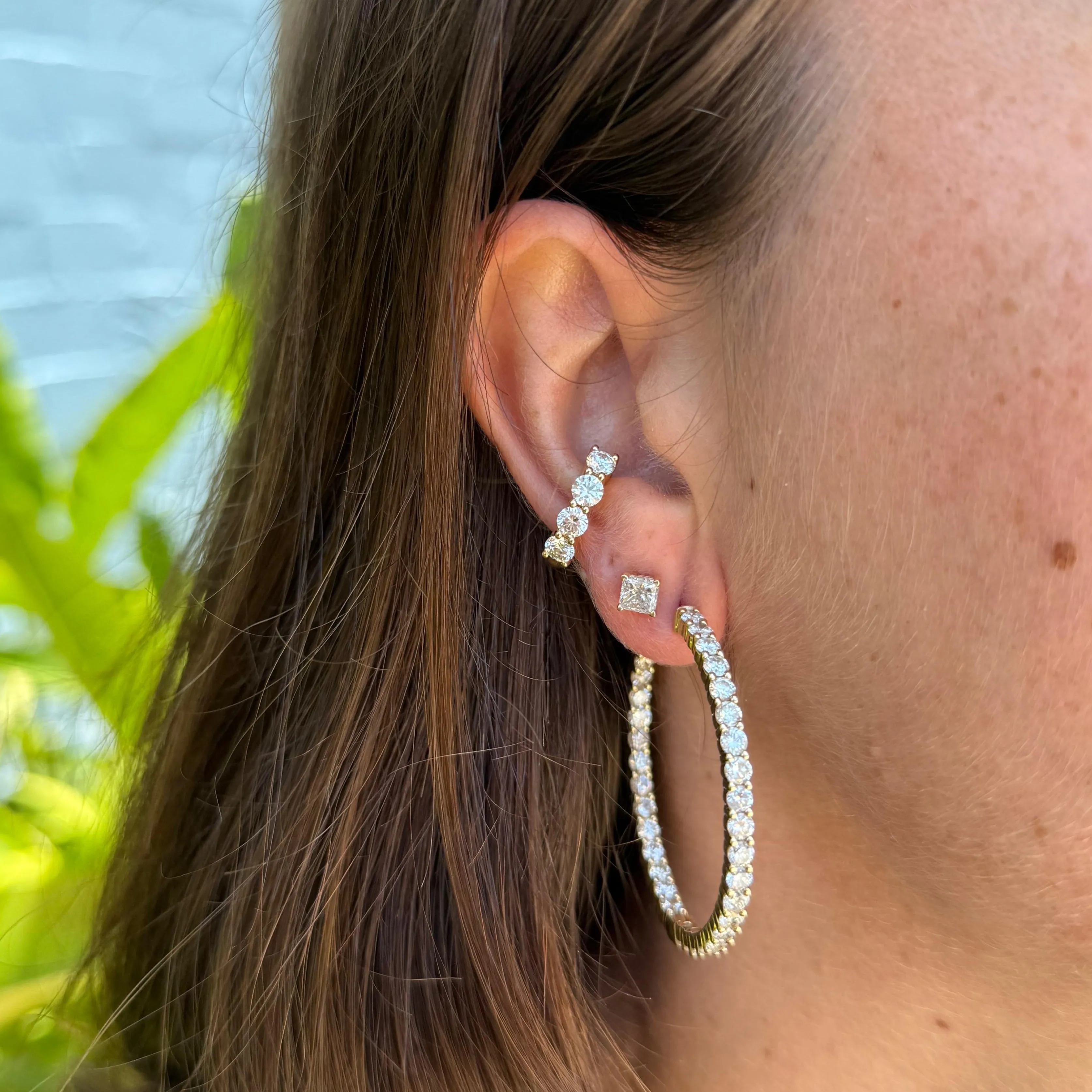 0.92ct Diamond 18K Gold Statement Ear cuff sold by Wish Fine Jewelry product image thumbnail 3