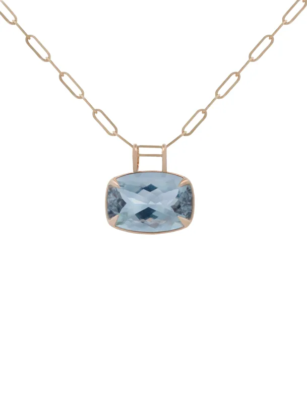 Prasiolita 18K Gold Statement Pendant sold by Wish Fine Jewelry