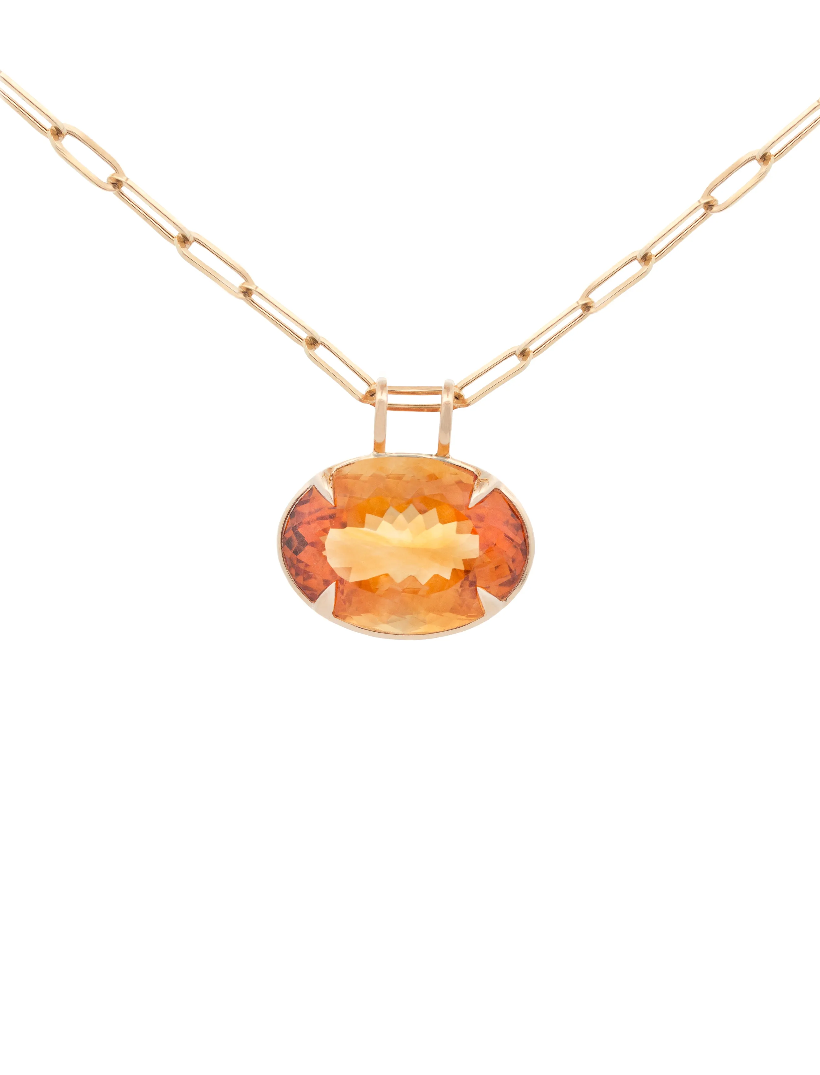 Citrine 18K Gold Statement Pendant sold by Wish Fine Jewelry