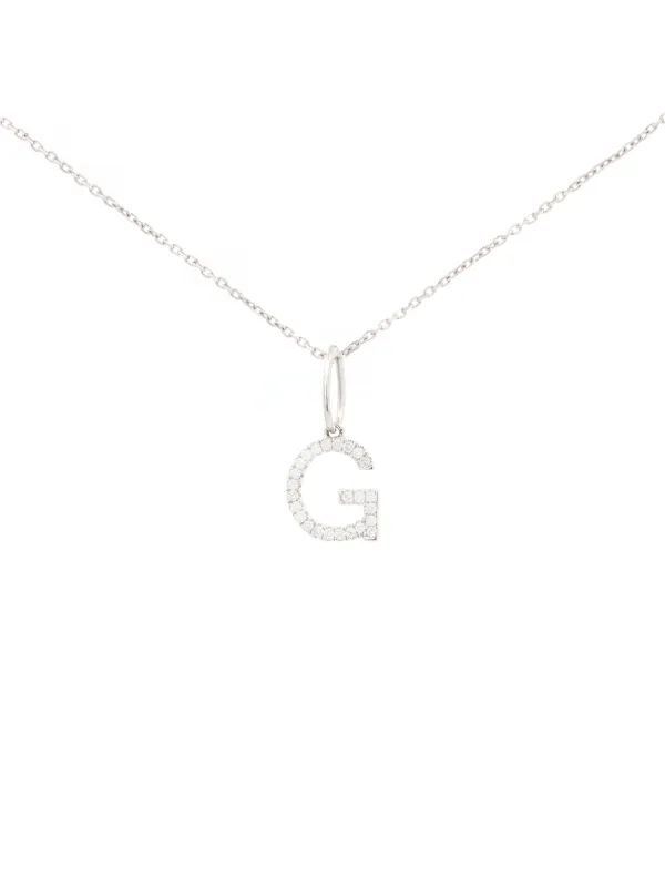 0.35ct Diamond 18K Gold Letter G Pendant sold by Wish Fine Jewelry
