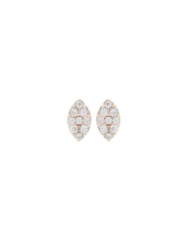 0.15ct Diamond 14K Gold Marquise Dainty Stud Earrings sold by Wish Fine Jewelry