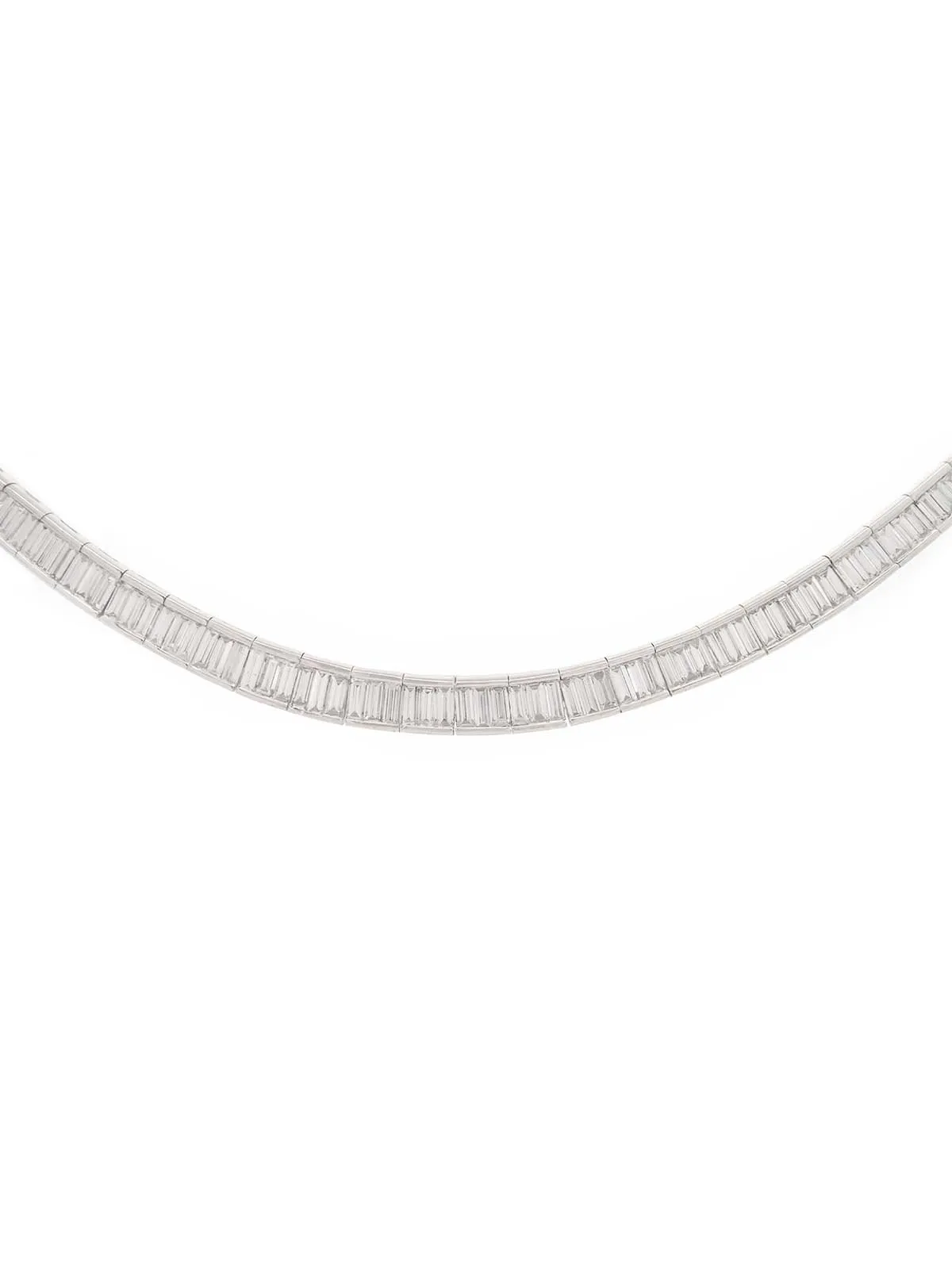 10.34ct Diamond Platinum Baguette Tennis Necklace sold by Wish Fine Jewelry