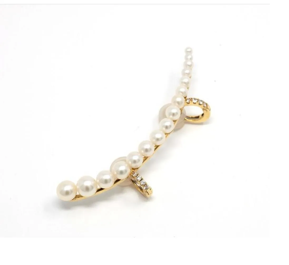 0.15ct Diamond Pearl 18K Gold Climber Ear Cuff sold by Wish Fine Jewelry