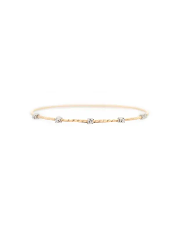 0.11ct Diamond 14K Gold Bangle Bracelet sold by Wish Fine Jewelry