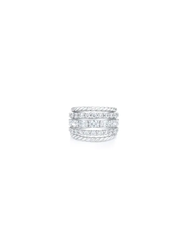 2.45ct Diamond 18K Gold Five Row Ring sold by Wish Fine Jewelry