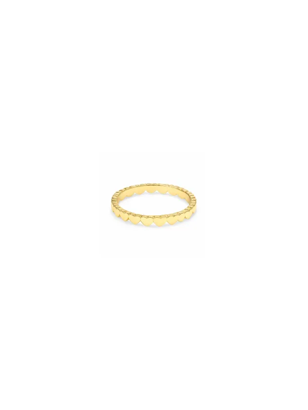 14K Gold Heart Eternity Ring sold by Wish Fine Jewelry
