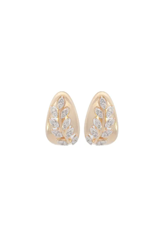 1.14ct Diamond 14K Gold Statement Pave Earrings sold by Wish Fine Jewelry