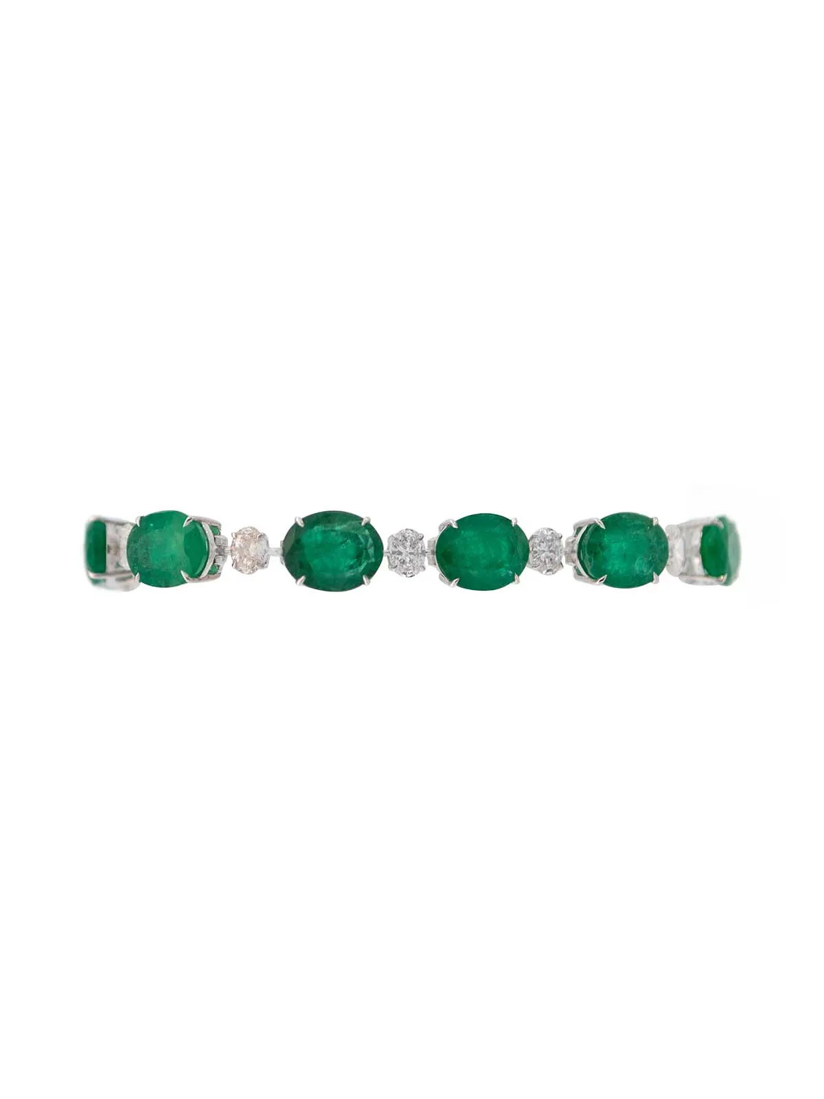 31.96ct Emerald Diamond 18K Gold Bracelet sold by Wish Fine Jewelry