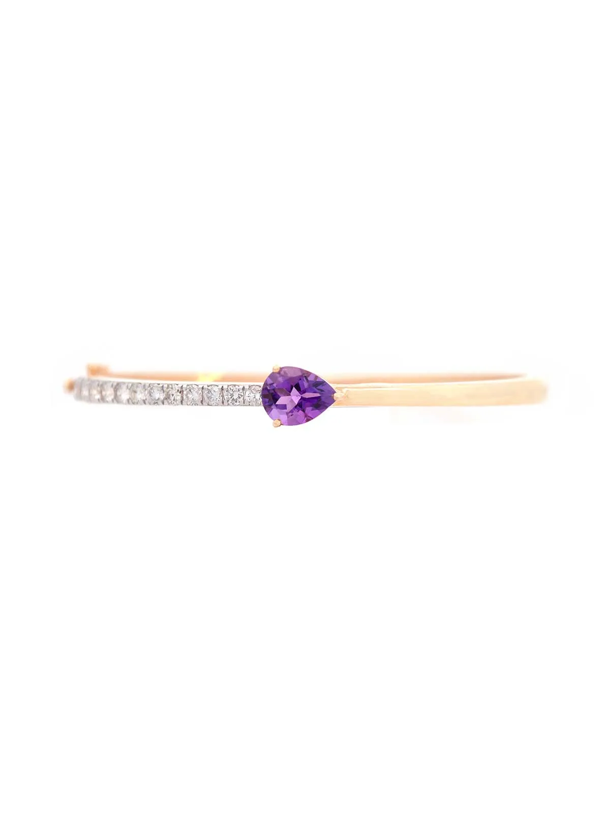 3.03ct Purple Citrine and Diamond 14K Gold Bracelet sold by Wish Fine Jewelry