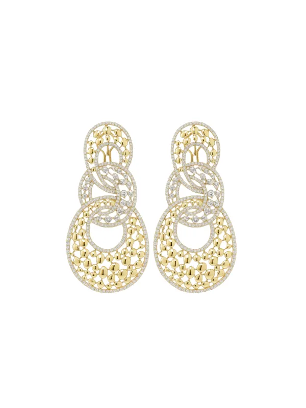 5.60ct Diamond 14K Gold Statement Earrings sold by Wish Fine Jewelry
