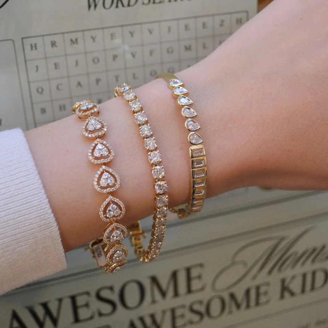 1.39ct Diamond 14K Gold Bangle Bracelet sold by Wish Fine Jewelry product image thumbnail 2