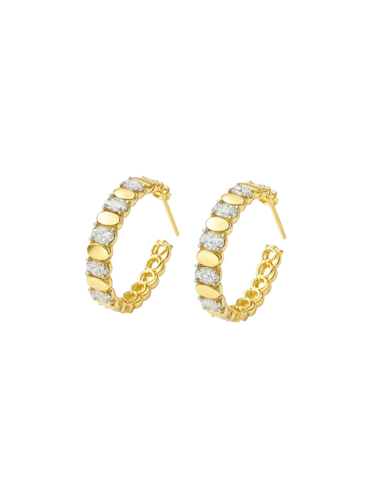 1.54ct Diamond 14K Gold Hoop Earrings sold by Wish Fine Jewelry