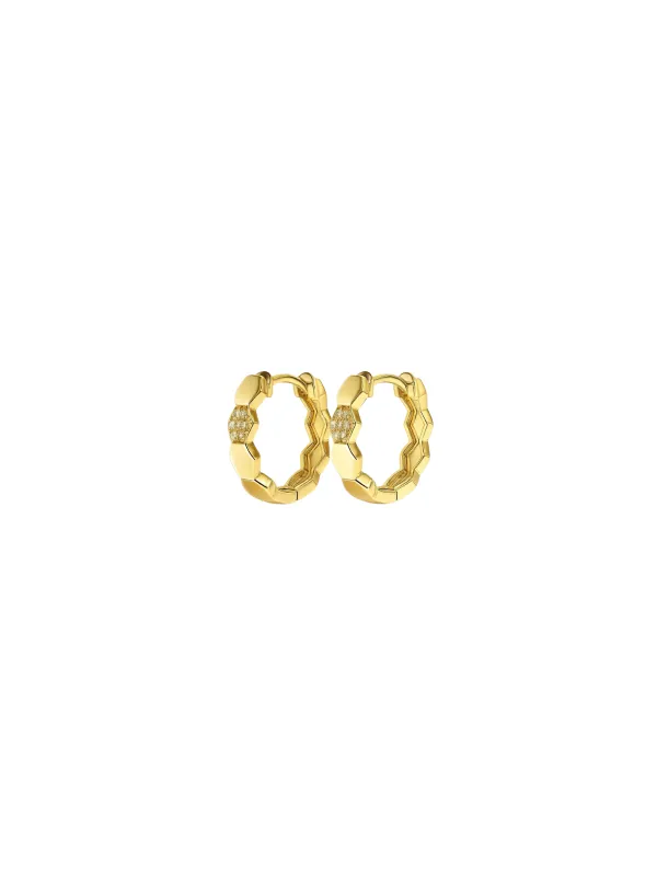 0.28ct Diamond 14K Gold Hoop Earrings sold by Wish Fine Jewelry
