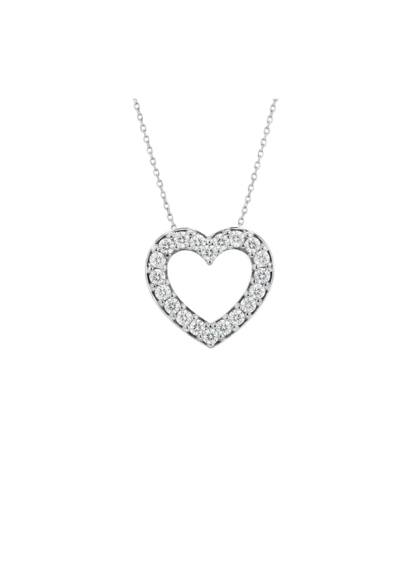 0.50ct Diamond 14K Gold Heart Pendant Chain Necklace sold by Wish Fine Jewelry