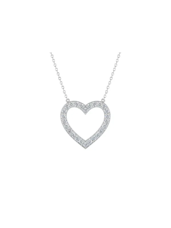 0.50ct Diamond 14K Gold Heart Pendant Chain Necklace sold by Wish Fine Jewelry