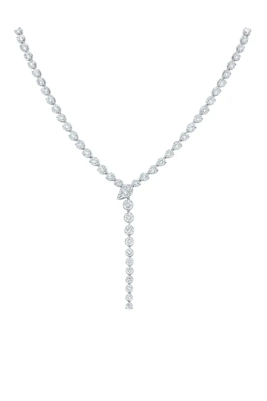 3.46ct Diamond 14K Gold Lariat Necklace sold by Wish Fine Jewelry