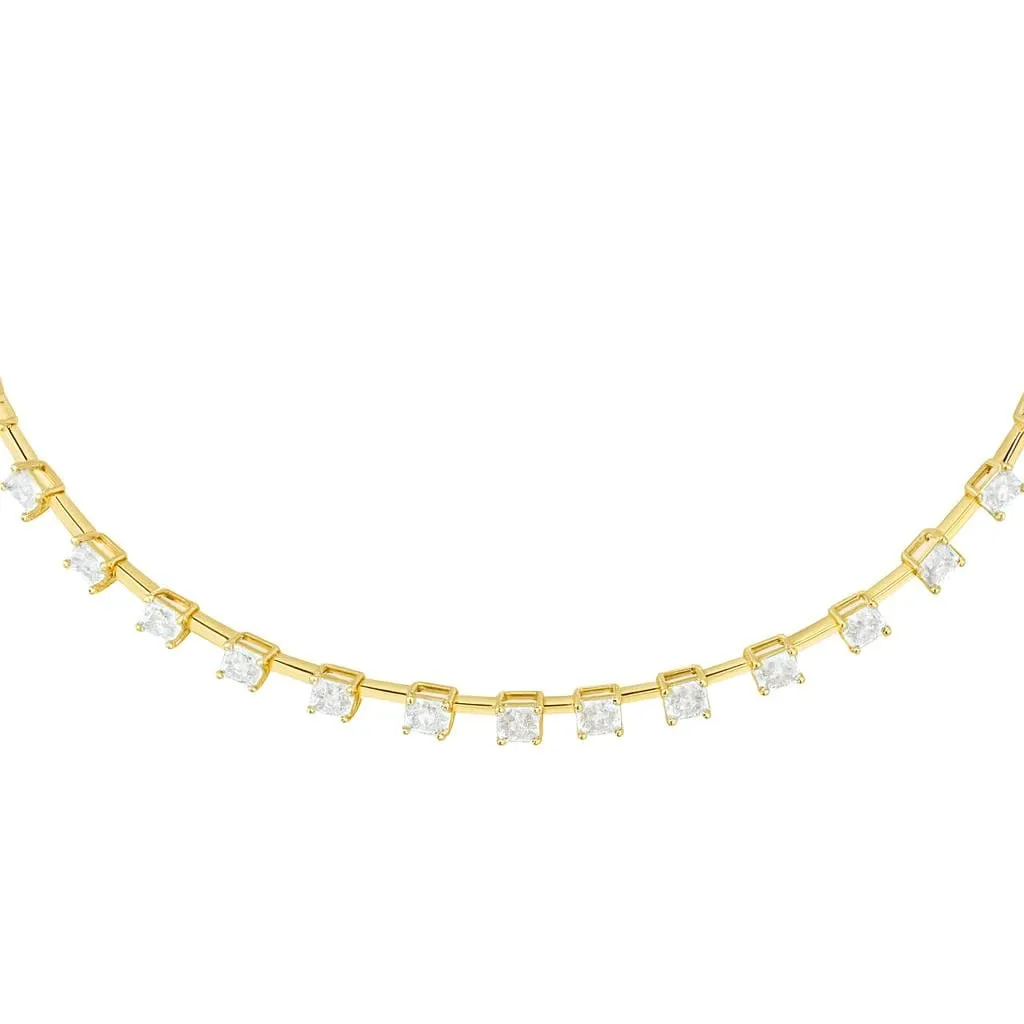 13.80ct Diamond 18K Gold Link Tennis Necklace sold by Wish Fine Jewelry