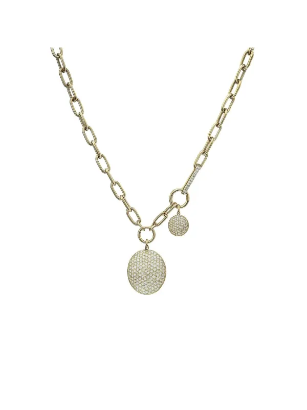 3.70ct Diamond 14K Gold Statement Necklace sold by Wish Fine Jewelry