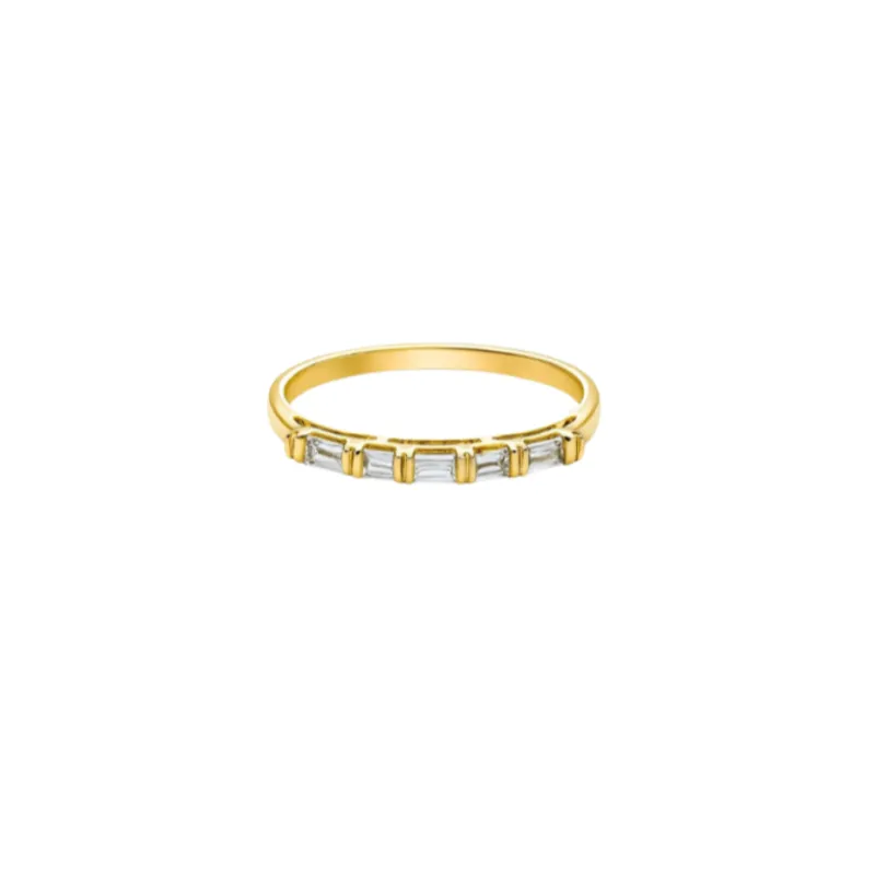0.25ct Diamond 14K Gold Baguette Dainty Ring sold by Wish Fine Jewelry