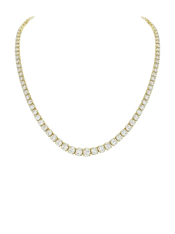 10.00ct Diamond 14K Gold Tennis Necklace sold by Wish Fine Jewelry
