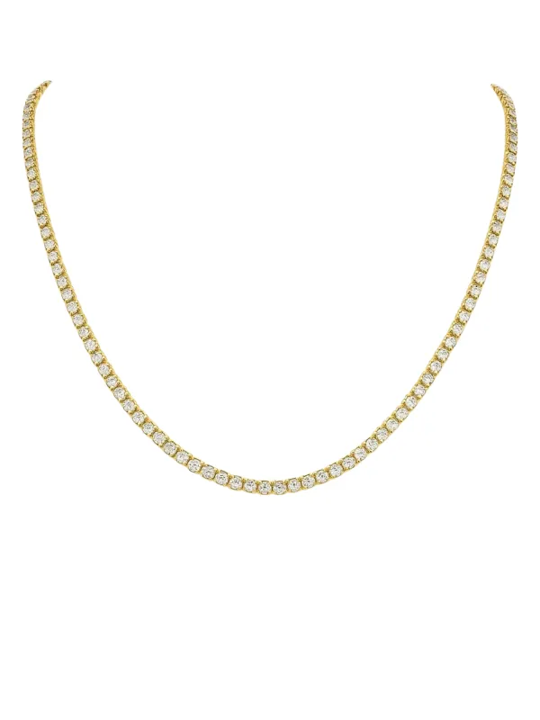 6.35ct Diamond 18K Gold Tennis Necklace sold by Wish Fine Jewelry