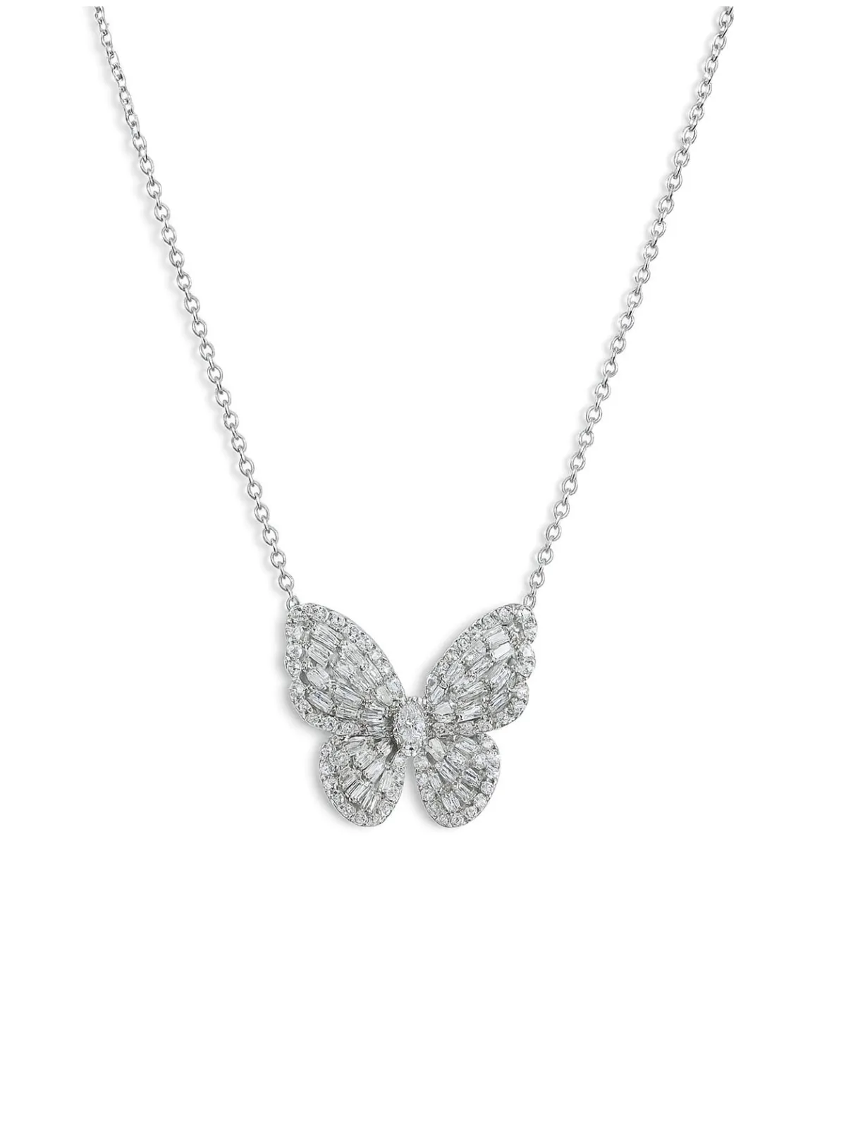 2.00ct Diamond 14K Gold Butterfly Pendant Necklace sold by Wish Fine Jewelry