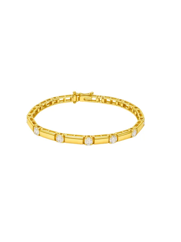 1.50ct Diamond 14K Yellow Gold Linnk Bracelet sold by Wish Fine Jewelry
