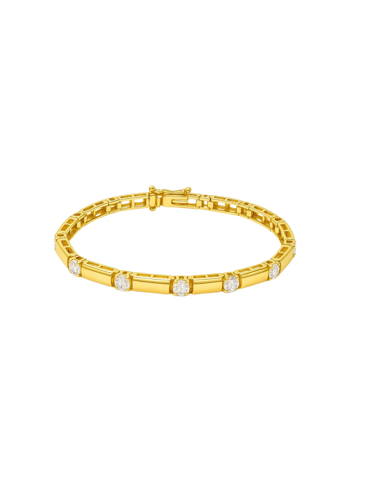 1.50ct Diamond 14K Yellow Gold Linnk Bracelet sold by Wish Fine Jewelry