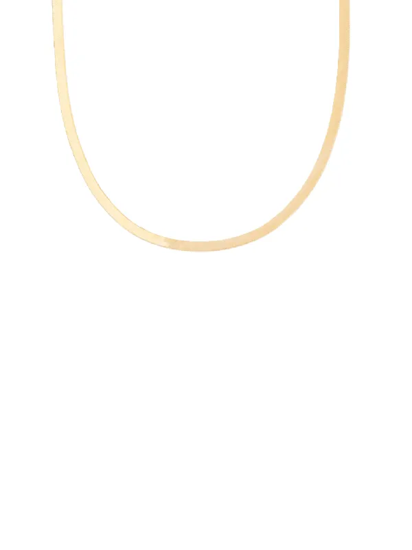 14K Gold 1,5mm Herringbone Chain Necklace sold by Wish Fine Jewelry