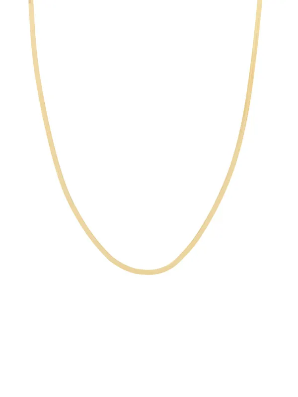 14K Gold Herringbone Chain Necklace sold by Wish Fine Jewelry