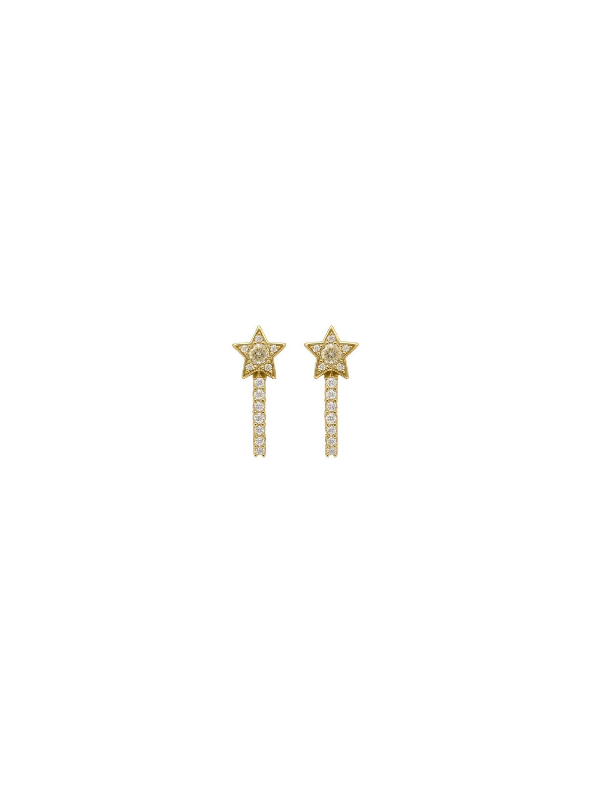 0.34ct Diamond 18K Gold Dainty Star Earrings sold by Wish Fine Jewelry
