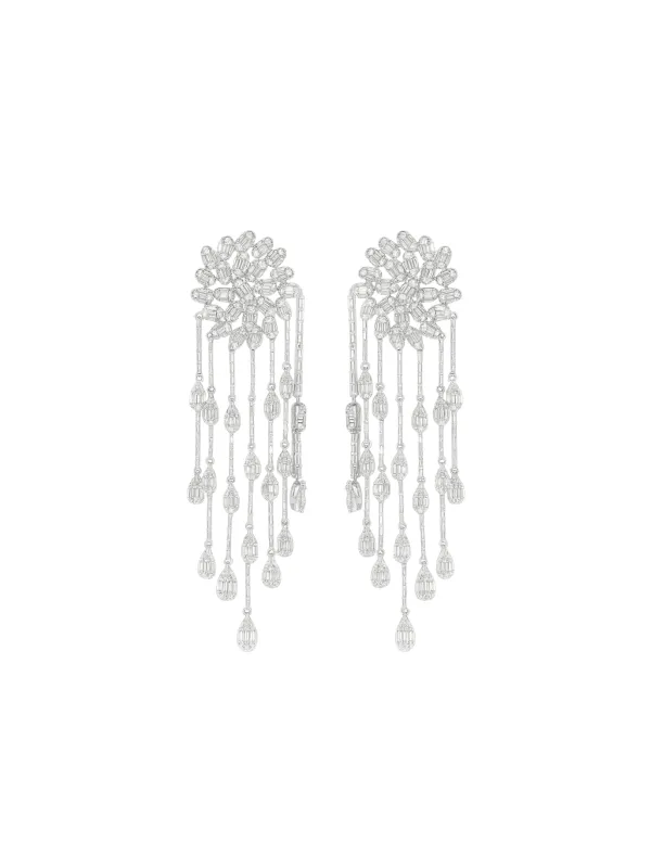 6.25ct Diamond 14K Gold Flower Cascade Earrings sold by Wish Fine Jewelry