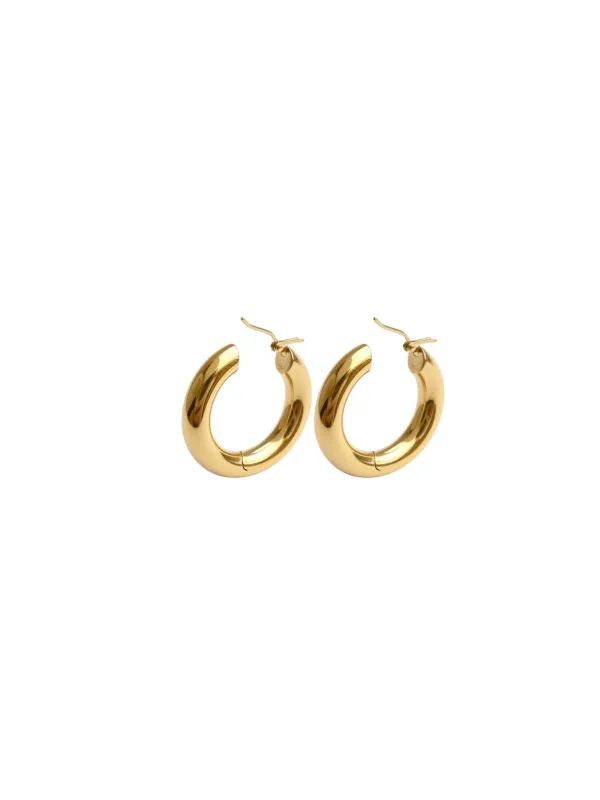 14K Gold Smooth Hoop Earrings sold by Wish Fine Jewelry