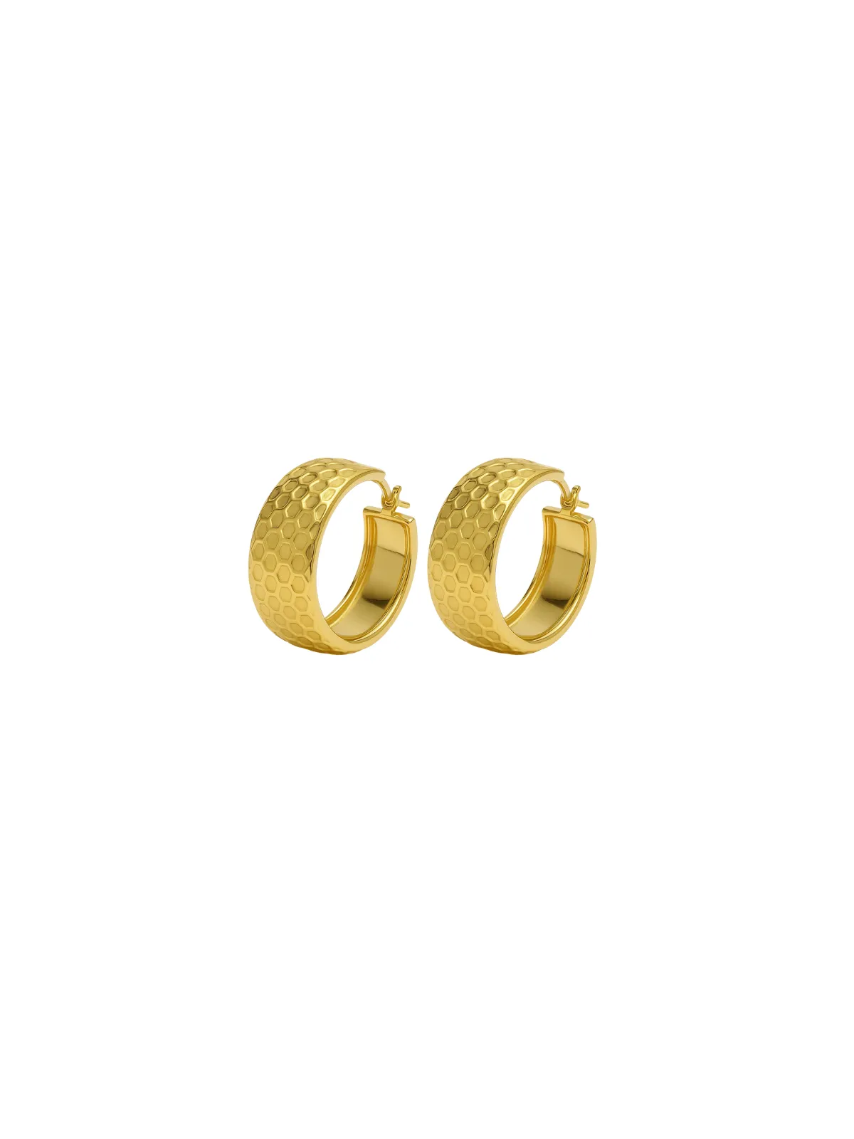 14K Gold Textured Hoop Earrings sold by Wish Fine Jewelry
