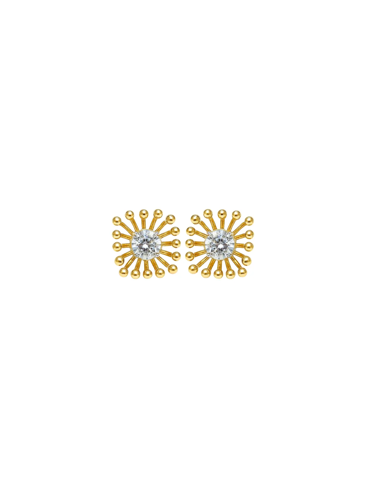 0.56ct Diamond 14K Gold Burst Stud Earrings sold by Wish Fine Jewelry