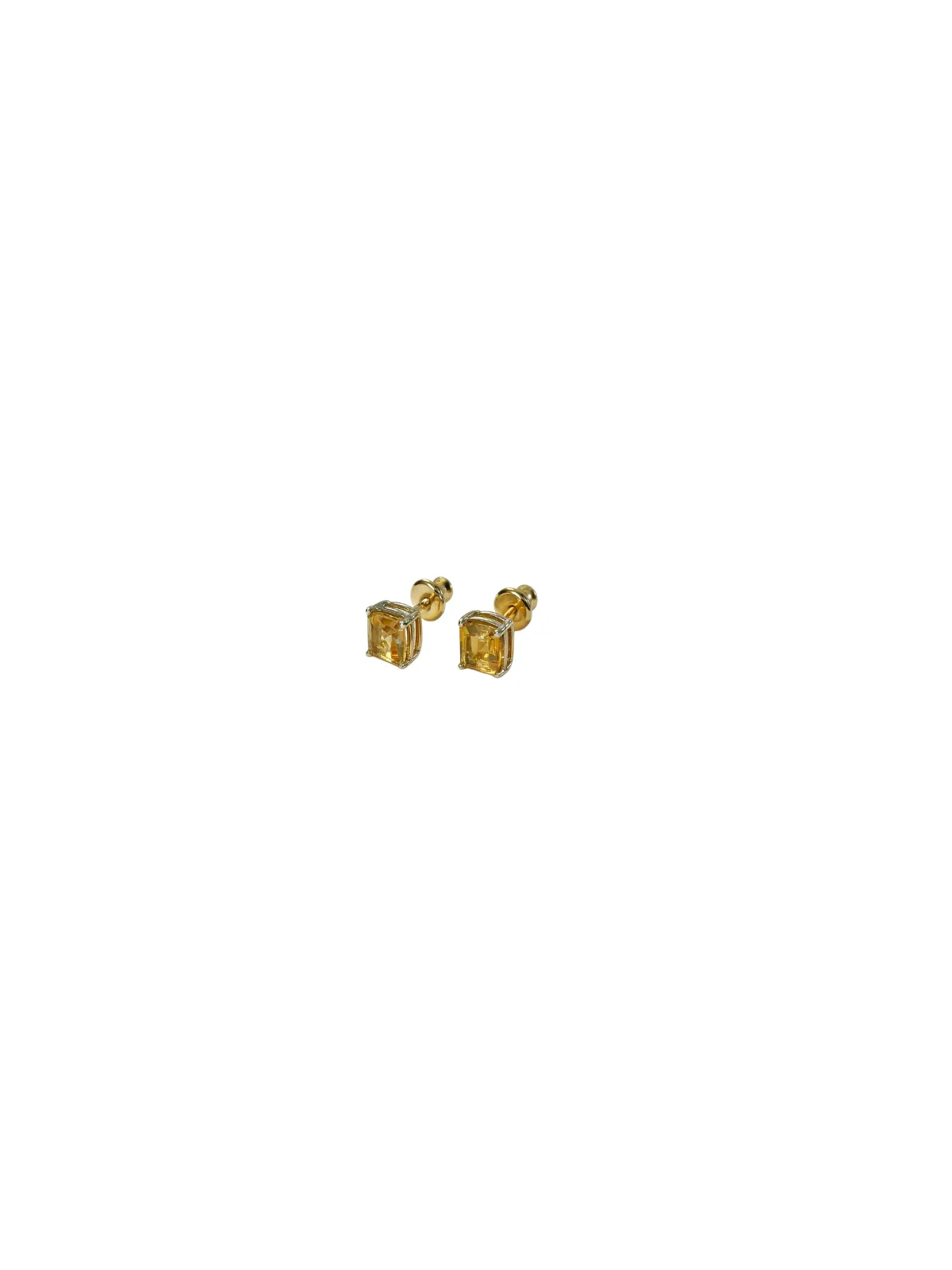 1.70ct Citrine 18K Gold Stud Earrings sold by Wish Fine Jewelry product image thumbnail 2