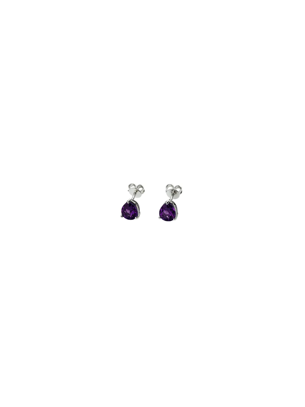 1.50ct Amethyst 18K Gold Dainty Stud Earrings sold by Wish Fine Jewelry product image thumbnail 2