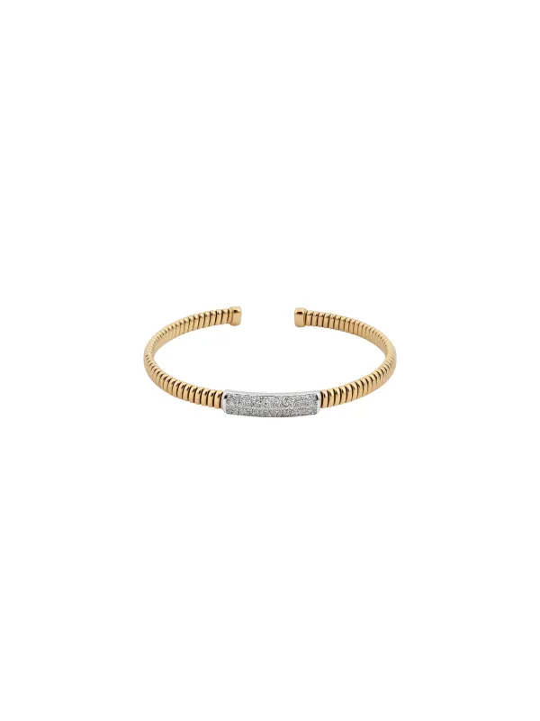 0.52ct Diamond 18K Italian Gold Bangle Bracelet sold by Wish Fine Jewelry