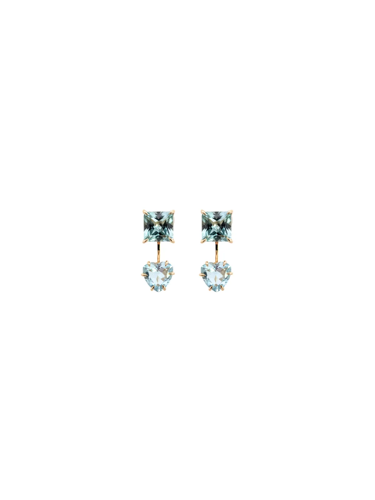 9.75ct Blue Topaz 18K Gold Day & Night Earrings sold by Wish Fine Jewelry